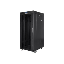Lanberg Rack cabinet 19" free-standing 27U/800x1200 (flat pack) with glass door lCD, black | Lanberg