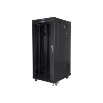 Lanberg Rack cabinet 19" free-standing 27U/800x1200 (flat pack) with glass door lCD, black | Lanberg Lanberg Rack cabinet 19" free-standing 27U/800x1200 (flat pack) with glass door lCD, black | Lanberg