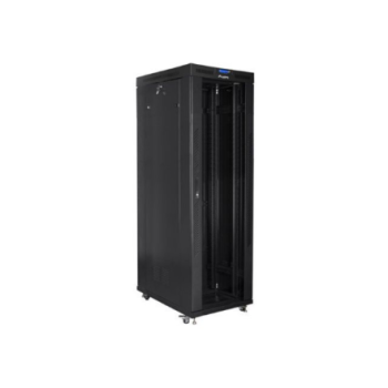 Lanberg Rack cabinet 19" free-standing 42U/800x1000 (flat pack) with glass door lCD V2, black | Lanberg Lanberg Rack cabinet 19" free-standing 42U/800x1000 (flat pack) with glass door lCD V2, black | Lanberg