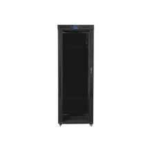 Lanberg Rack cabinet 19" free-standing 42U/800x800 (flat pack) with glass door lCD V2, black | Lanberg