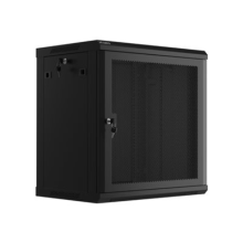Lanberg Rack cabinet 19" wall-mount 12U/600x450 with perforated door (flat pack), black | Lanberg
