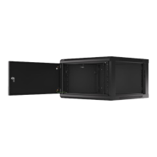 Lanberg Rack cabinet 19" wall-mount 6U/600x600 for self-assembly with metal door (flat pack), black | Lanberg