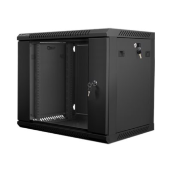 Lanberg Rack cabinet 19" wall-mount 9U/600x450 (flat pack) V2, black | Lanberg Lanberg Rack cabinet 19" wall-mount 9U/600x450 (flat pack) V2, black | Lanberg