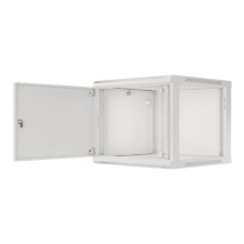 Lanberg Rack cabinet 19" wall-mount 9U/600x600 (flat pack) for self-assembly with metal door, grey | Lanberg