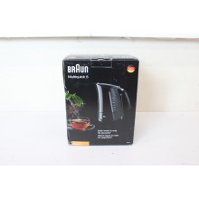 SALE OUT. Braun WK500BK Multiquick 5 Kettle, Power 3000 W, Capacity 1.7 L, Quick cooking function 35s, Black | Braun | Kettle | WK500BK Multiquick 5 | Standard | 3000 W | 1.7 L | Plastic | 360° rotational base | Black | DAMAGED PACKAGING, MISSING FILTER