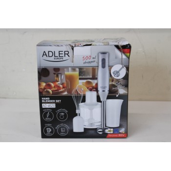 SALE OUT. Adler AD 4620 Hand blender set, Power 800W, White | Adler | Hand blender set | AD 4620 | Hand Blender | 800 W | Number of speeds 2 | Chopper | White | DAMAGED PACKAGING