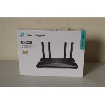 SALE OUT. | TP-LINK AX1800 Dual Band Wi-Fi 6 Router | EX220 | 802.11ax | 10/100/1000 Mbit/s | Ethernet LAN (RJ-45) ports 4 | Mesh Support Yes | MU-MiMO Yes | No mobile broadband | Antenna type External | DAMAGED PACKAGING