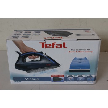 SALE OUT. Tefal FV1713E0 Virtuo Steam iron, Dark Blue | TEFAL | FV1713E0 Virtuo | Steam Iron | 2000 W | Water tank capacity 200 ml | Continuous steam 24 g/min | Dark Blue | USED, WATER MARKS, SCRATCHES